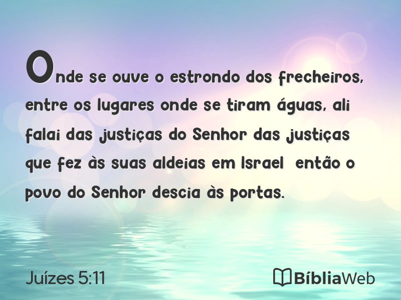 Juízes 5:11 em imagem para compartilhar