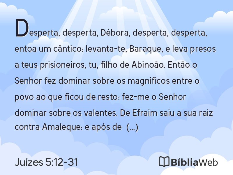 Juízes 5:12-31 em imagem para compartilhar