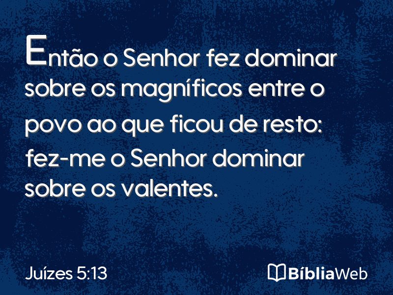 Juízes 5:13 em imagem para compartilhar