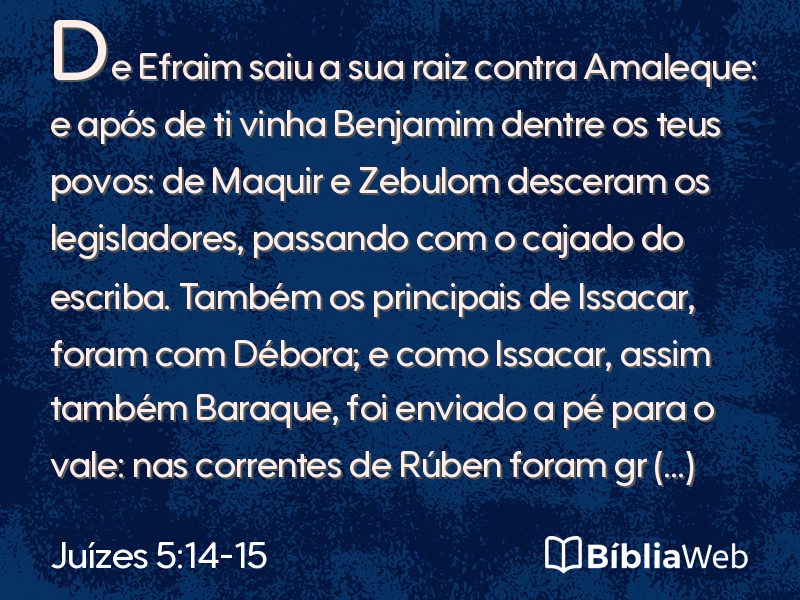 Juízes 5:14-15 em imagem para compartilhar