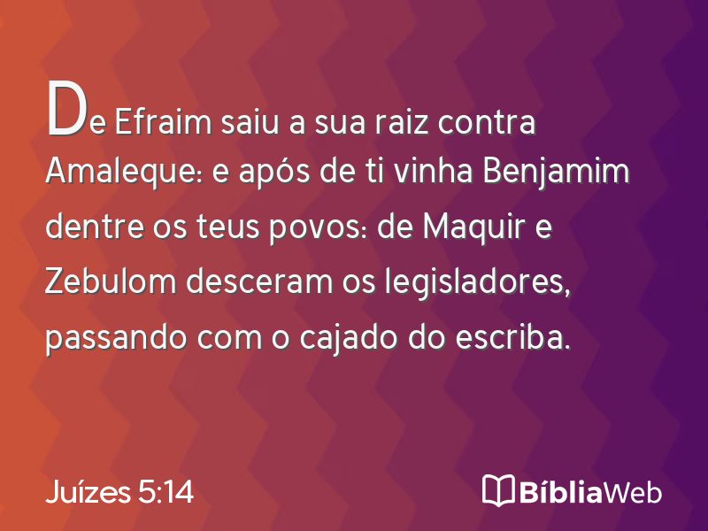 Juízes 5:14 em imagem para compartilhar