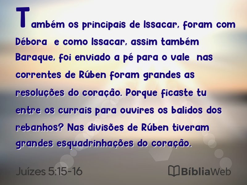 Juízes 5:15-16 em imagem para compartilhar