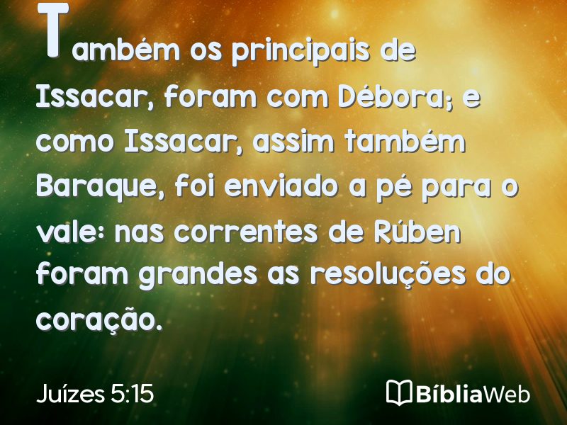 Juízes 5:15 em imagem para compartilhar
