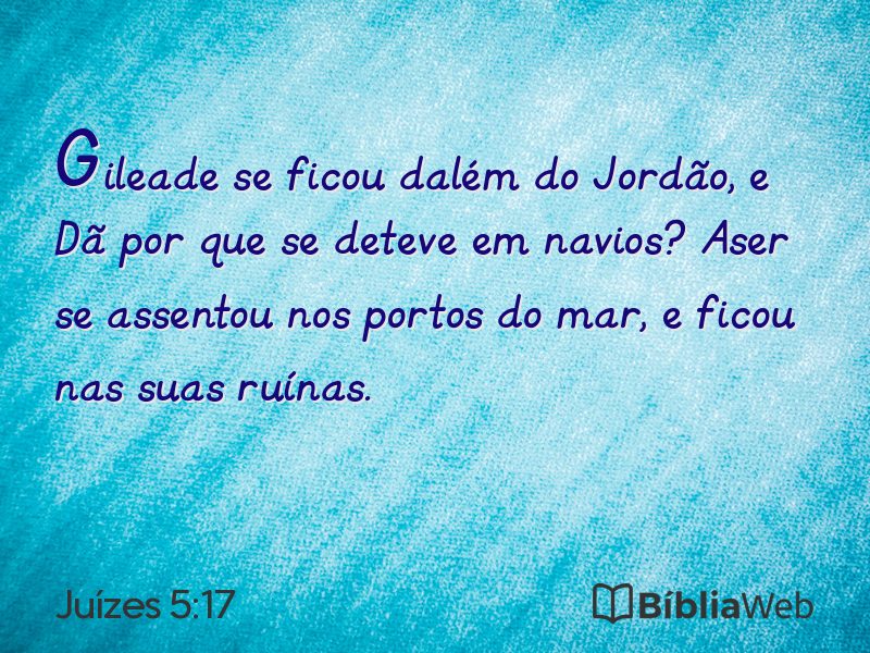 Juízes 5:17 em imagem para compartilhar
