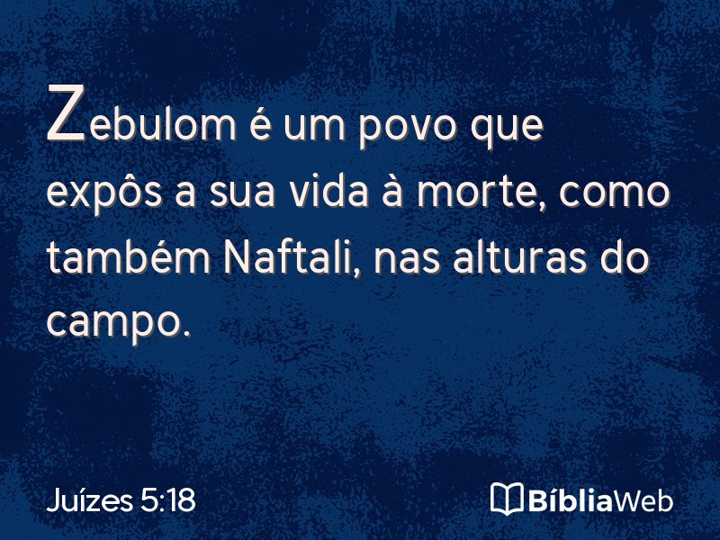 Juízes 5:18 em imagem para compartilhar
