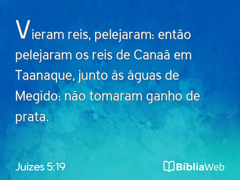Juízes 5:19 em imagem para compartilhar