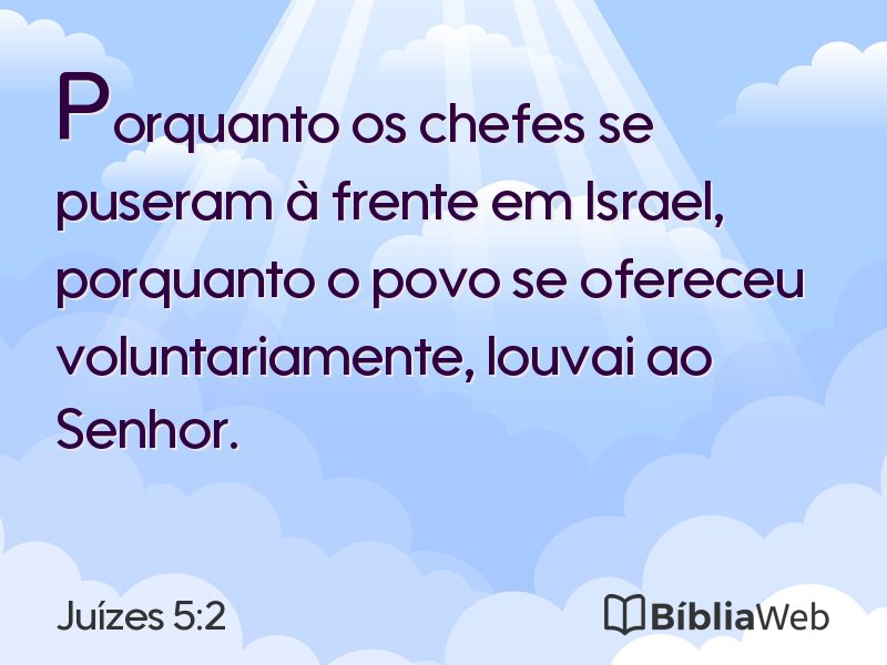 Juízes 5:2 em imagem para compartilhar