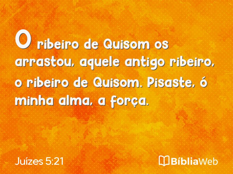 Juízes 5:21 em imagem para compartilhar