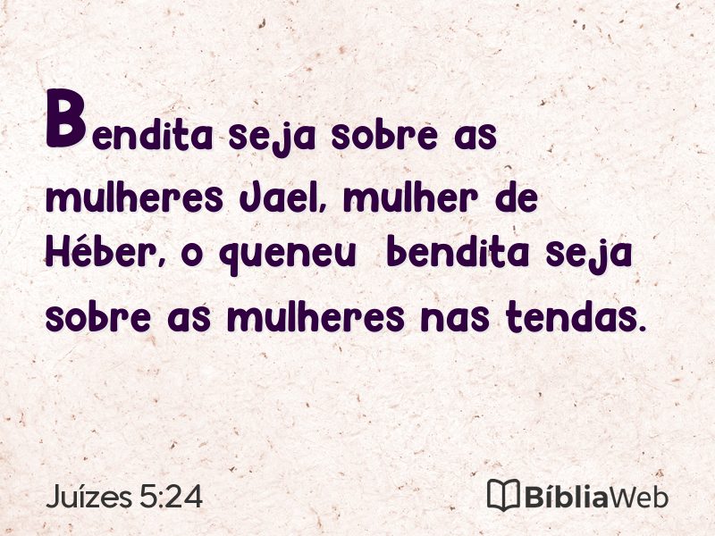 Juízes 5:24 em imagem para compartilhar