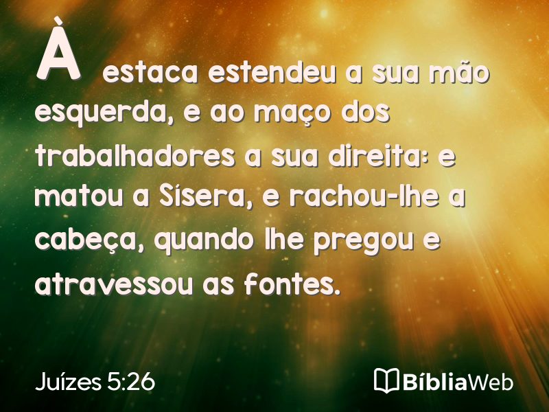 Juízes 5:26 em imagem para compartilhar