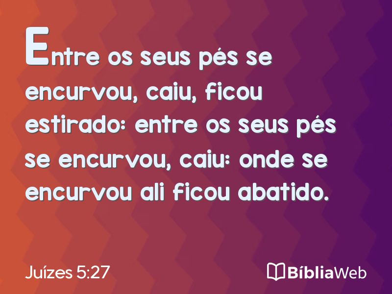 Juízes 5:27 em imagem para compartilhar