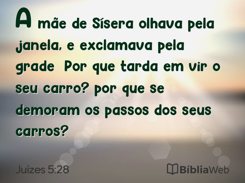 Juízes 5:28 em imagem para compartilhar