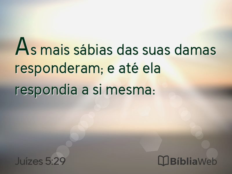 Juízes 5:29 em imagem para compartilhar