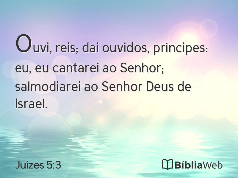 Juízes 5:3 em imagem para compartilhar