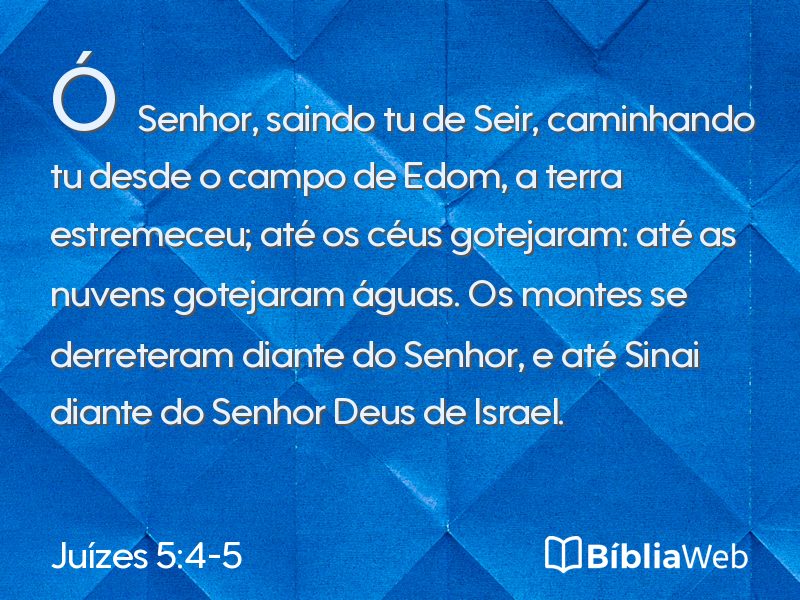 Juízes 5:4-5 em imagem para compartilhar