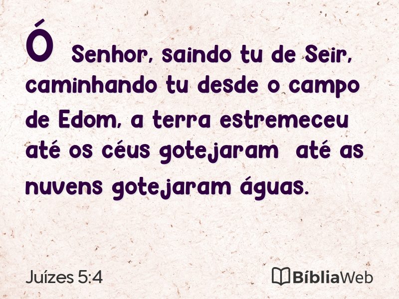 Juízes 5:4 em imagem para compartilhar