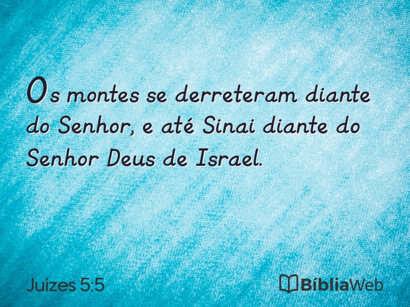 Juízes 5:5 em imagem para compartilhar