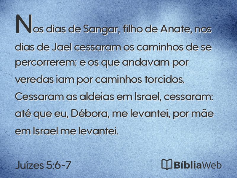 Juízes 5:6-7 em imagem para compartilhar