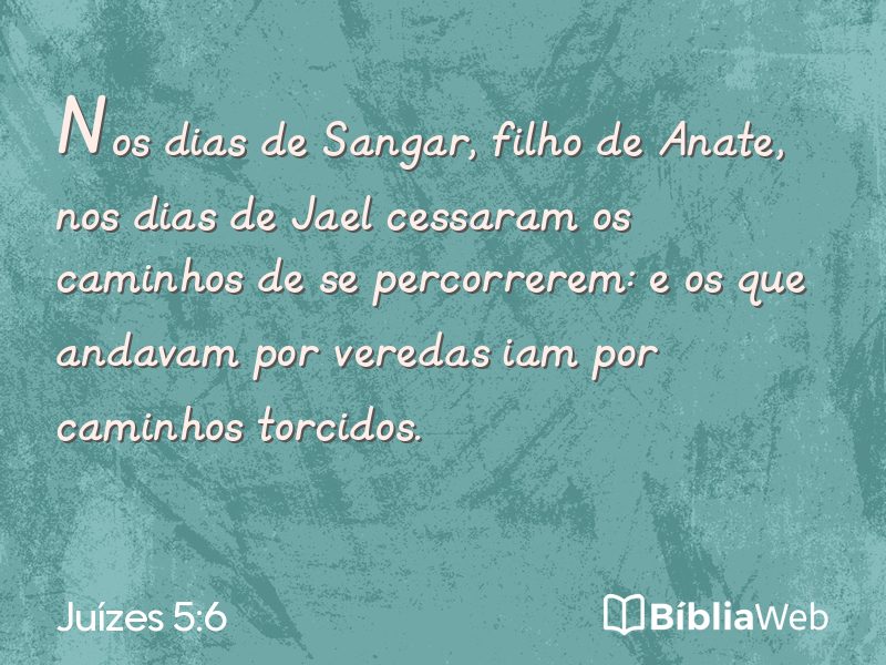 Juízes 5:6 em imagem para compartilhar