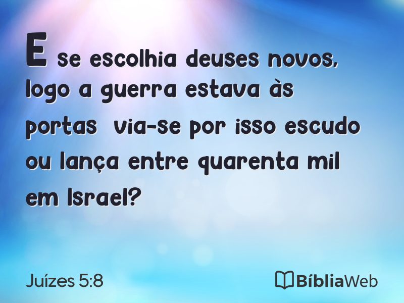 Juízes 5:8 em imagem para compartilhar