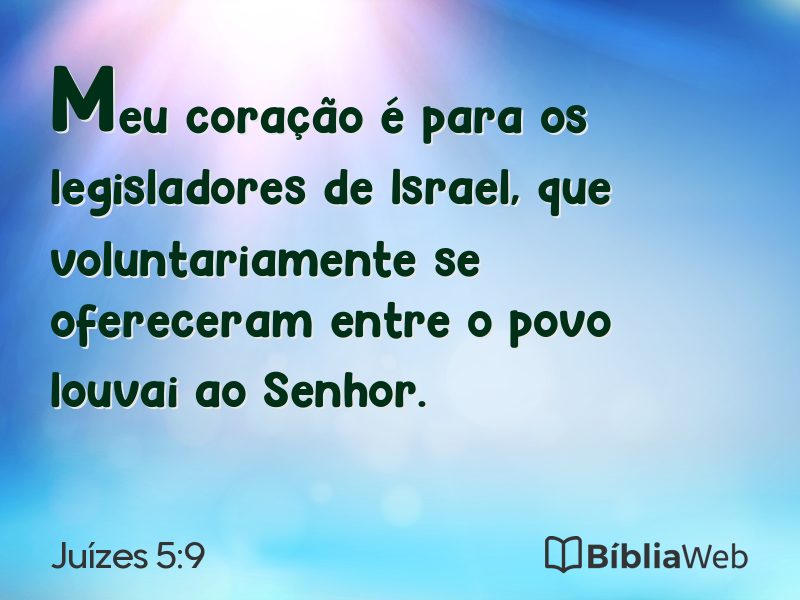 Juízes 5:9 em imagem para compartilhar