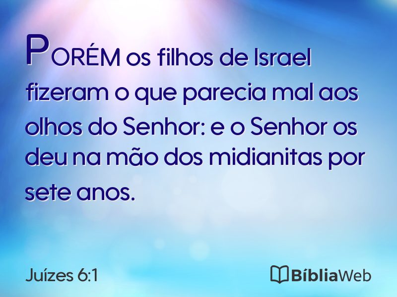 Juízes 6:1 em imagem para compartilhar
