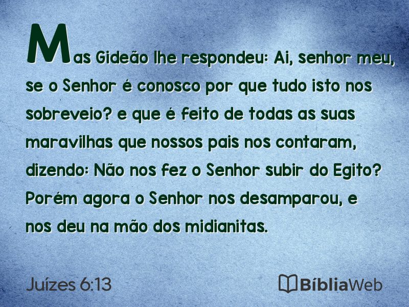 Juízes 6:13 em imagem para compartilhar
