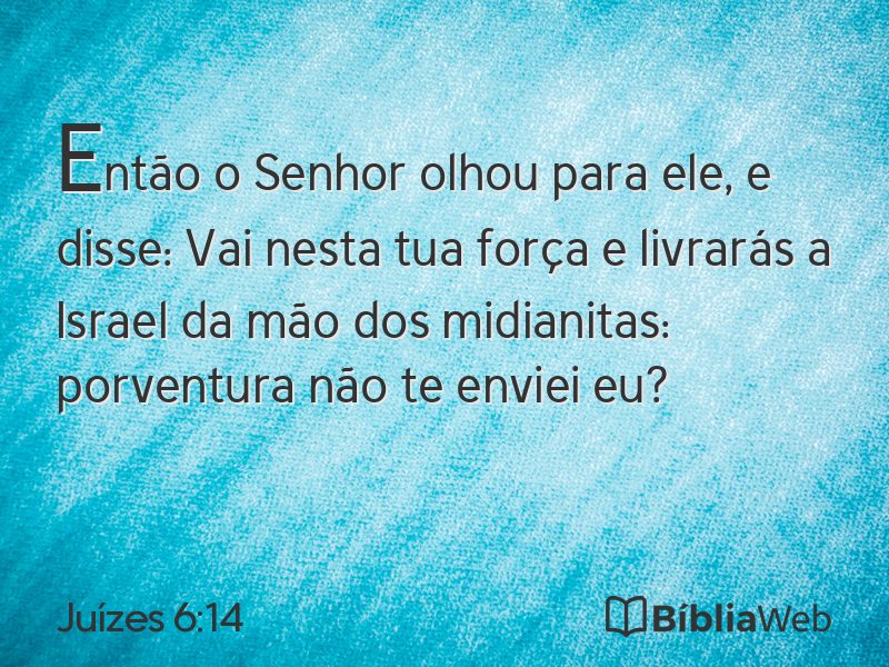 Juízes 6:14 em imagem para compartilhar