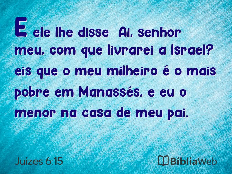 Juízes 6:15 em imagem para compartilhar