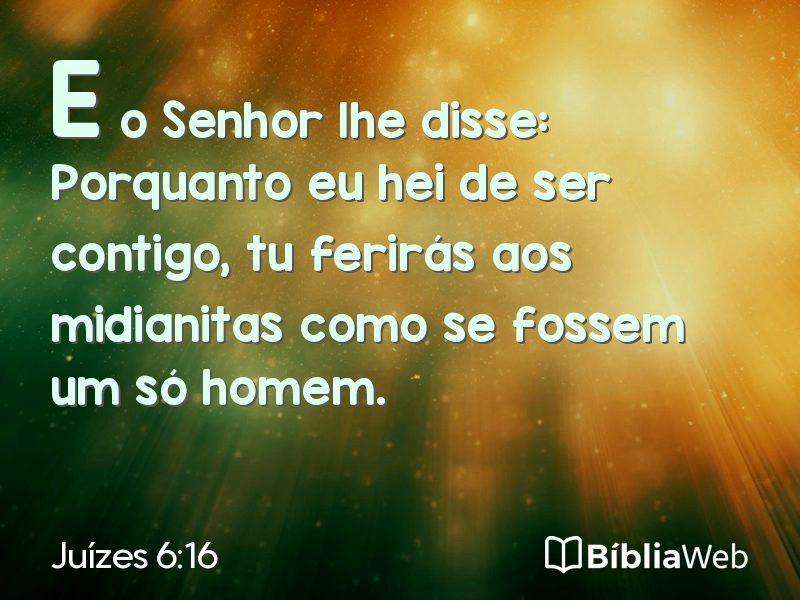 Juízes 6:16 em imagem para compartilhar