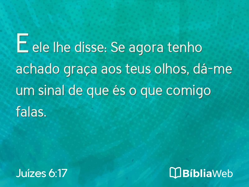 Juízes 6:17 em imagem para compartilhar