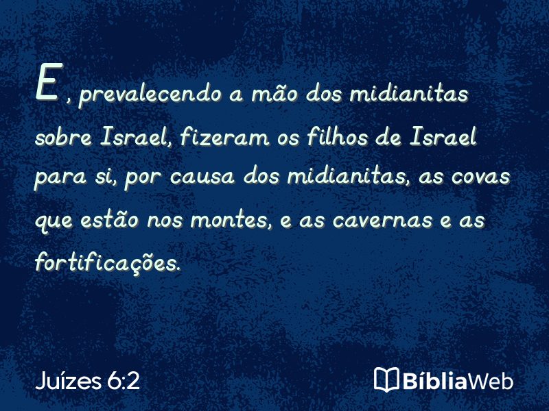 Juízes 6:2 em imagem para compartilhar