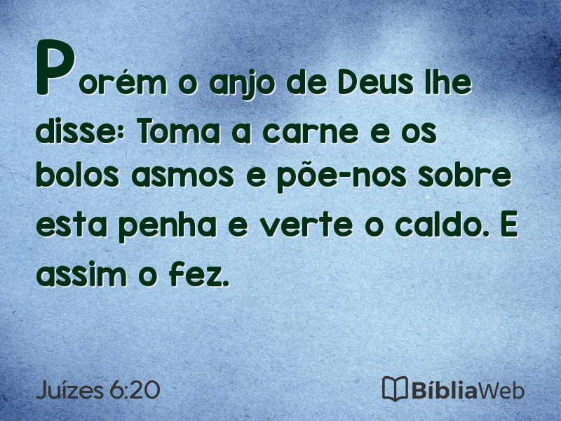 Juízes 6:20 em imagem para compartilhar