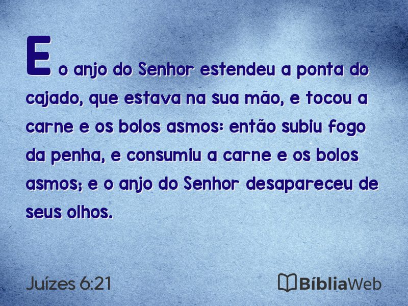 Juízes 6:21 em imagem para compartilhar