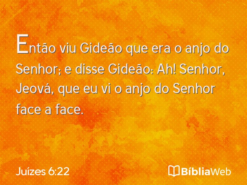 Juízes 6:22 em imagem para compartilhar