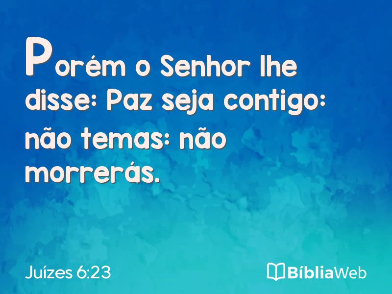 Juízes 6:23 em imagem para compartilhar