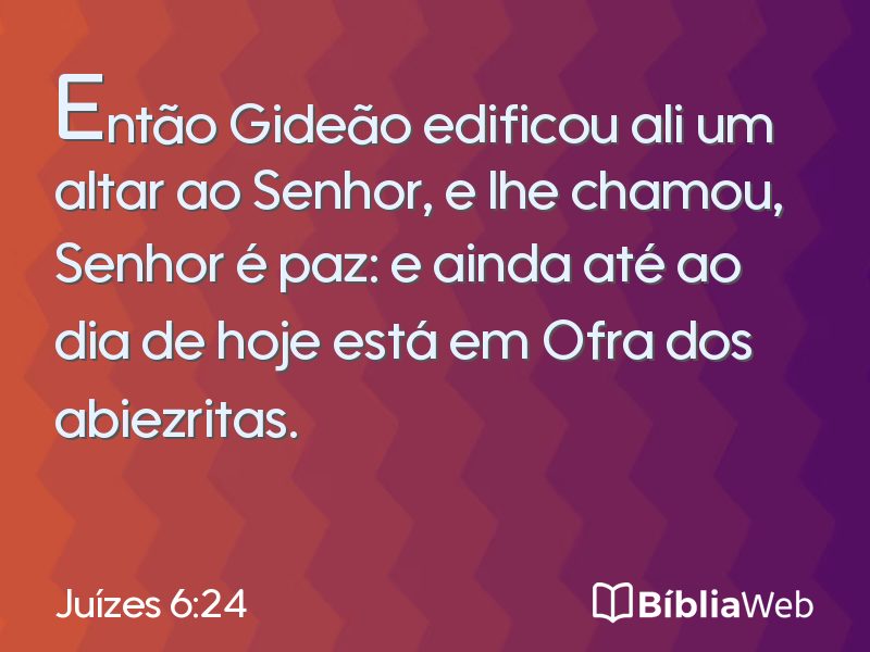 Juízes 6:24 em imagem para compartilhar