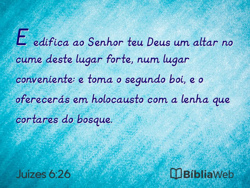 Juízes 6:26 em imagem para compartilhar