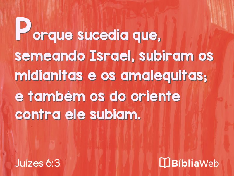 Juízes 6:3 em imagem para compartilhar