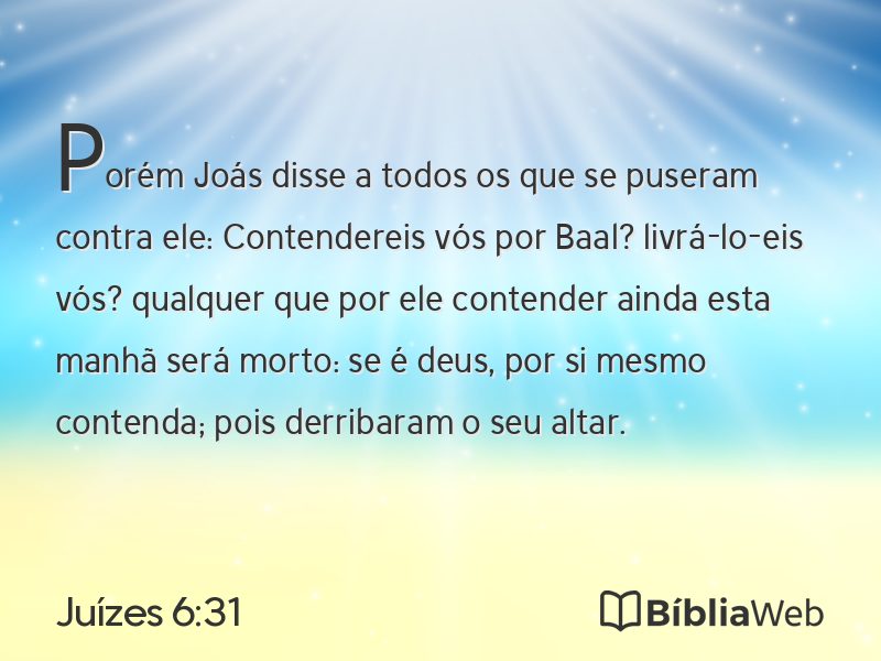 Juízes 6:31 em imagem para compartilhar