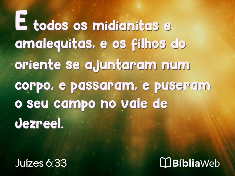 Juízes 6:33 em imagem para compartilhar