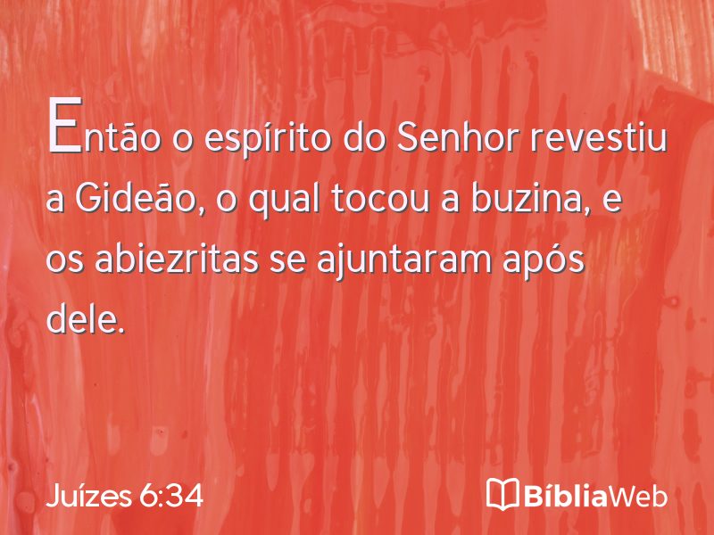 Juízes 6:34 em imagem para compartilhar