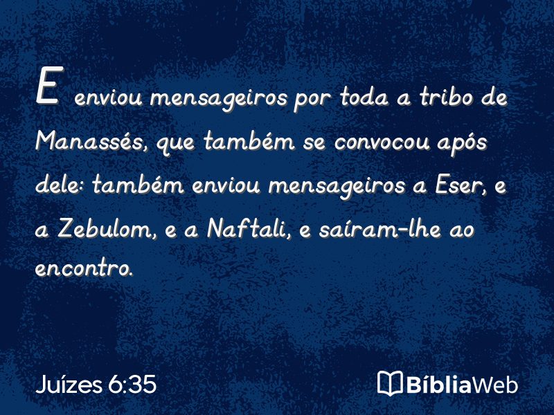 Juízes 6:35 em imagem para compartilhar