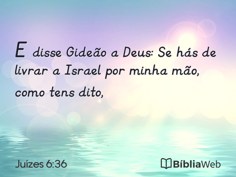 Juízes 6:36 em imagem para compartilhar