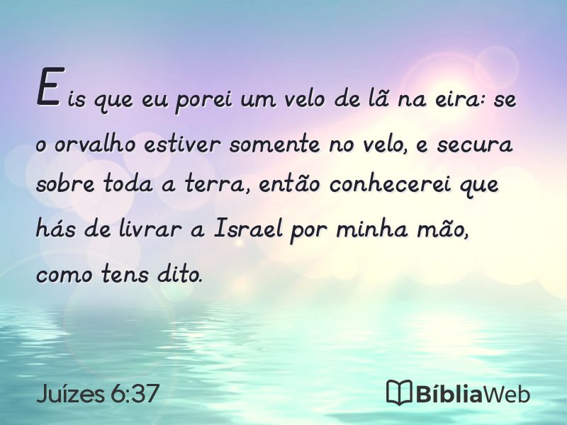 Juízes 6:37 em imagem para compartilhar