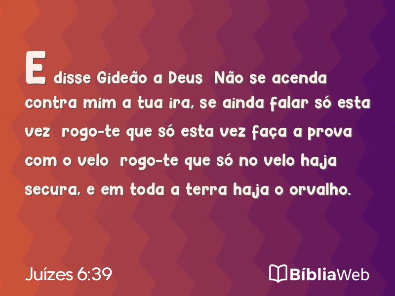 Juízes 6:39 em imagem para compartilhar