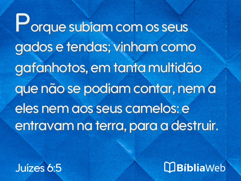 Juízes 6:5 em imagem para compartilhar