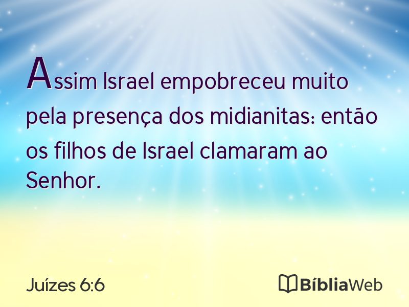 Juízes 6:6 em imagem para compartilhar