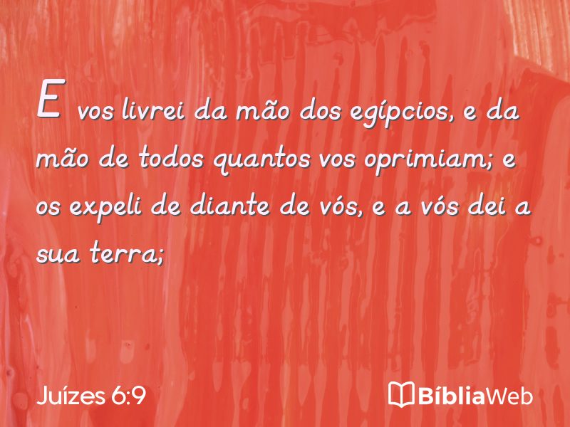 Juízes 6:9 em imagem para compartilhar