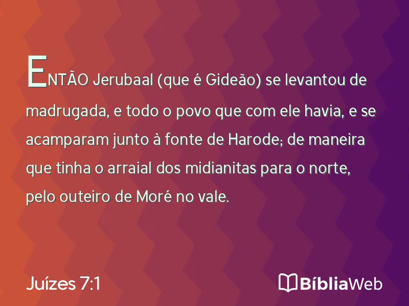 Juízes 7:1 em imagem para compartilhar